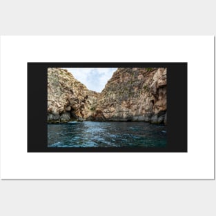 Rocky edges near Blue Grotto, Malta Posters and Art